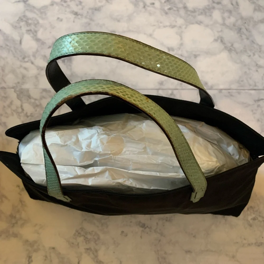 Kate Spade Tote Bag with Python Handles - Picture 3 of 8